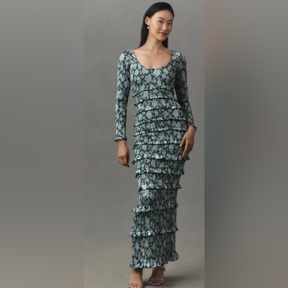 V. Chapman Lanie Ruffle Maxi Dress - Picture 1 of 6